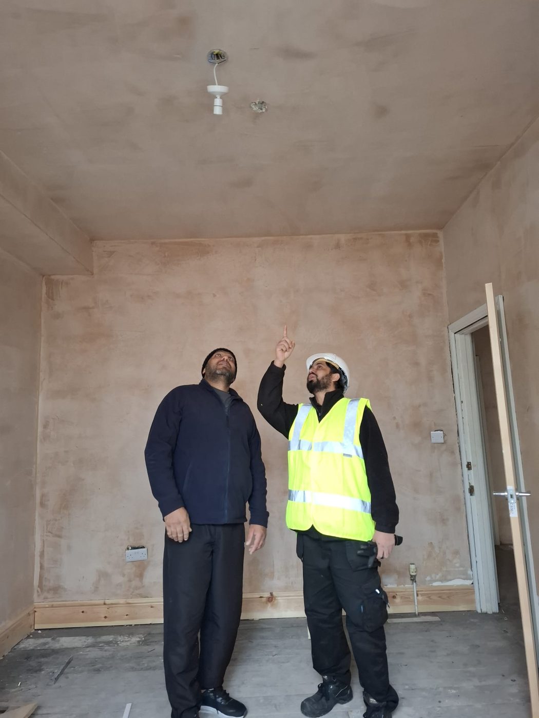 Electrical installation work in progress
